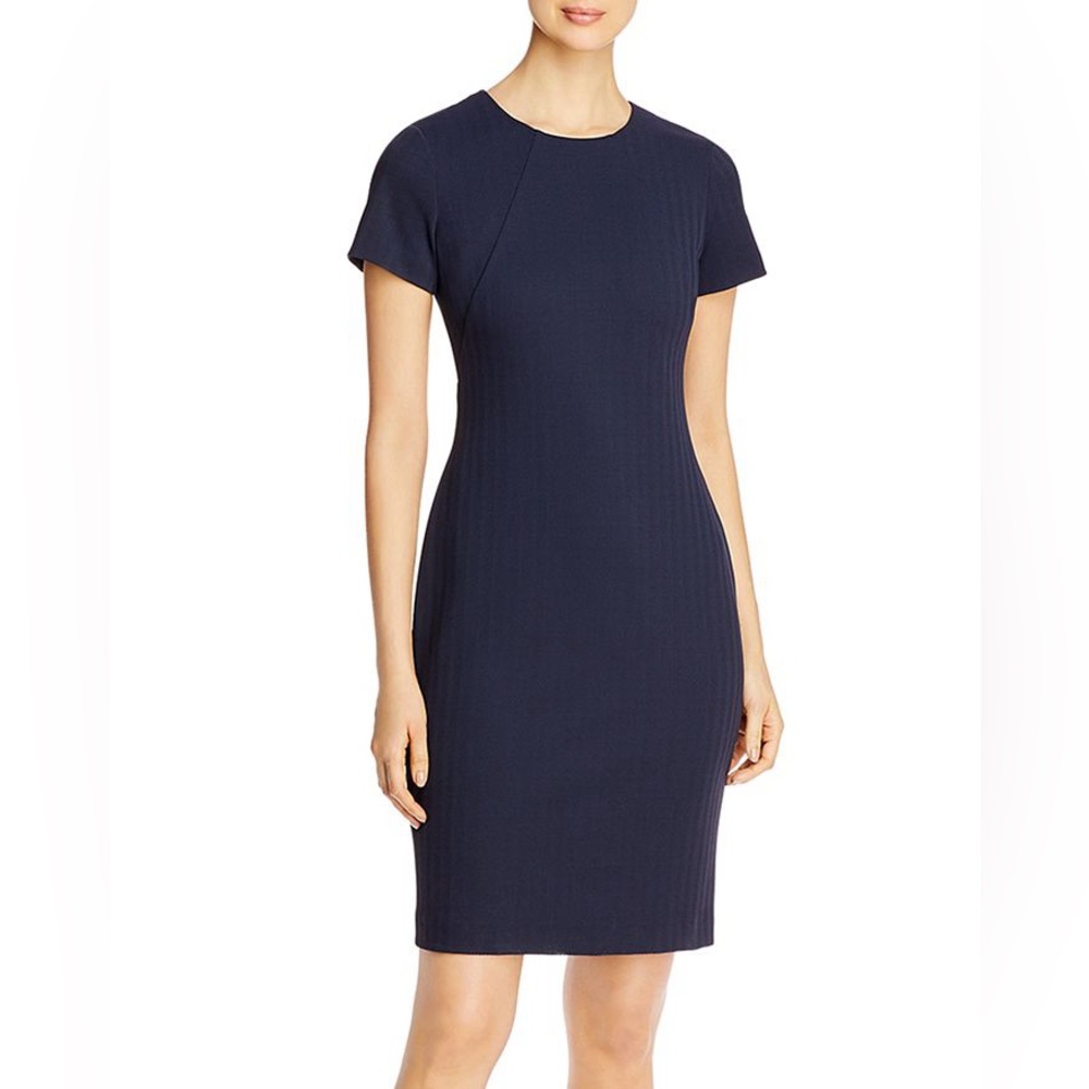 Hugo Boss - Dijersa Herringbone Textured Sheath Dress, size 8